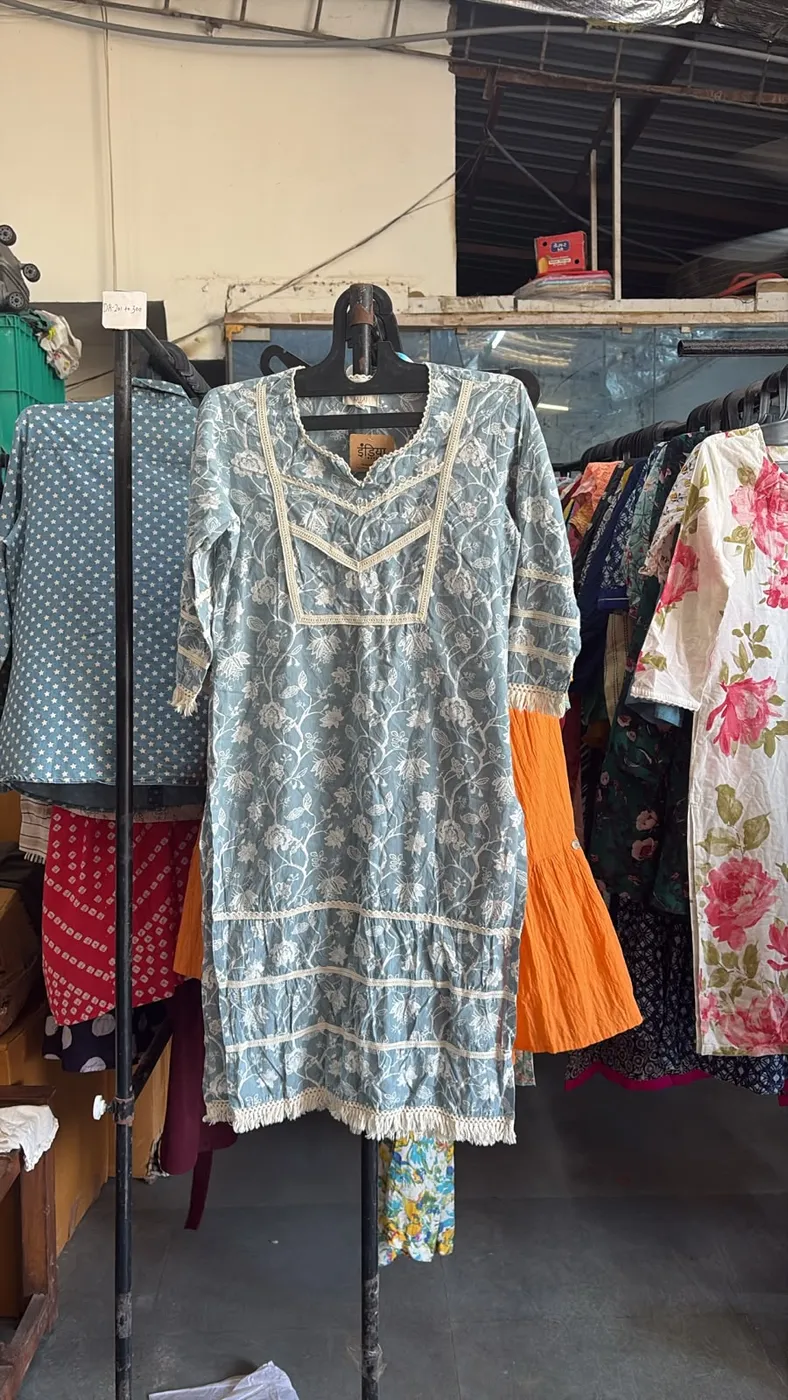 White and Blue Kurti