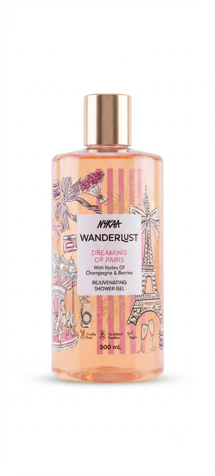 Nykaa Wanderlust dreaming of Paris rejuvenating shower gel