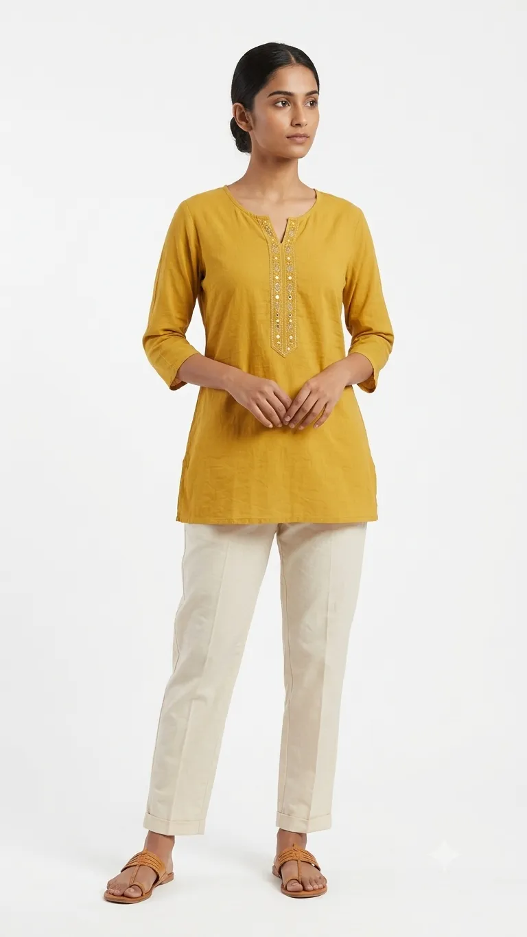 Yellow Kurti 2