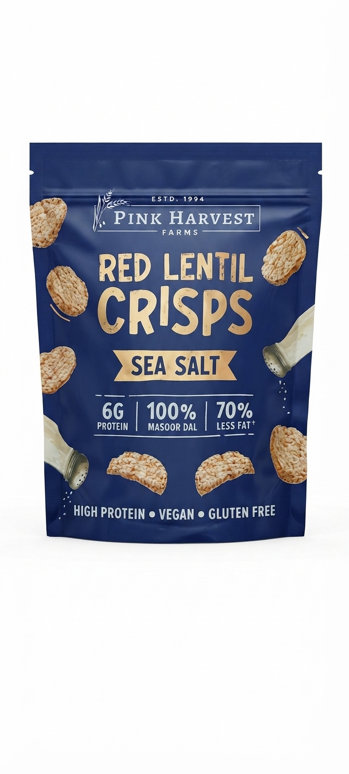 Pink Harvest Red Lentil Crispd sea salt